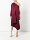 satin one-shoulder dress