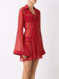 sheer panel dress