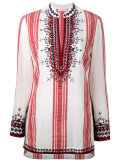 embroidered striped top