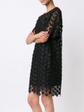 flower embellished sheer dress