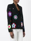 flower appliqué blazer