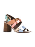 metallic sandals
