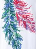 feather print T-shirt