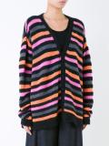 striped loose fit cardigan