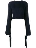 cropped ribbed jumper 