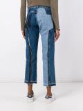 patchwork cropped jeans 