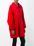 buttoned mid coat