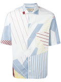 multiple stripes shortsleeved shirt