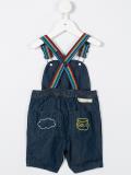 embroidered denim dungarees