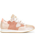 panelled lace-up sneakers