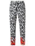 printed straight trousers