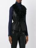 fur trim waistcoat 