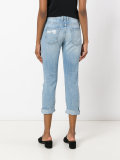 cropped distressed jeans 