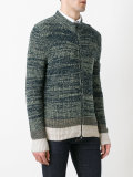 ribbed zip cardigan 