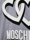 double heart print hoodie 
