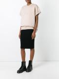 embossed logo neoprene T-shirt