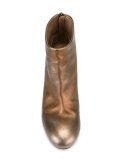 metallic ankle boots
