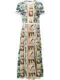 Framed Heads and Reclining Figures print dress