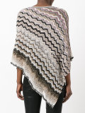 zigzag knitted poncho