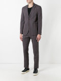 striped two-piece suit