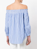 off-shoulders striped blouse