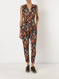 v-neck printed jumpsuit