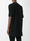 zipped fuzzy pocket T-shirt