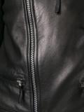 piercing detail biker jacket