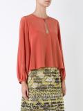 'CDC' picot cropped bouse