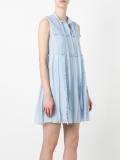 pleated trim day dress