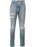 'Clash' distressed denim