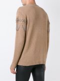 cable knit studded jumper