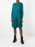 asymmetric hem pleated dress