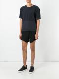 over-the-knee frayed shorts
