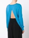 ribbed sleeves V-neck jumper