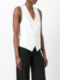 striped open back waistcoat
