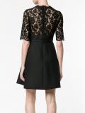 lace and crepe mini dress