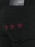 slim fit star patch jeans