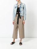 wide-leg cropped jeans