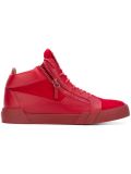 side zip hi-top sneakers