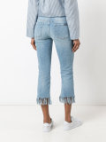 frayed cropped jeans