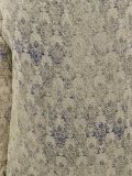 lace print long sleeve shift dress