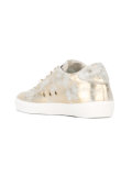 distressed metallic sneakers