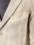 chest pocket textured blazer