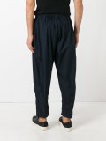 gathered waist tapered trousers