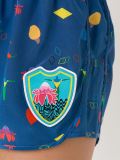 printed silk shorts