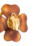 clover heart CC clip-on earrings