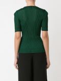 ribbed knit blouse