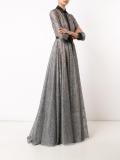 sheer collared gown