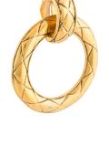 quilted hoop clip-on earrings